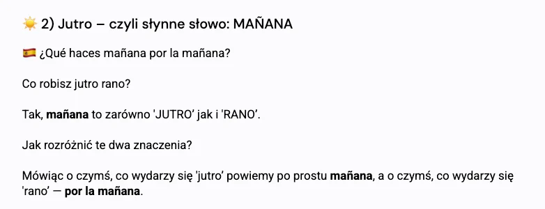 Wyjaśnienie kulturowe: Mañana - jutro czy rano?